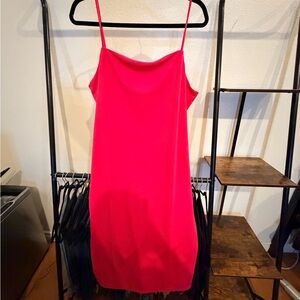 H&M Hot Pink Midi Slip Dress